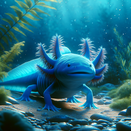 Axolotl bleu : une couleur rare et fascinante
