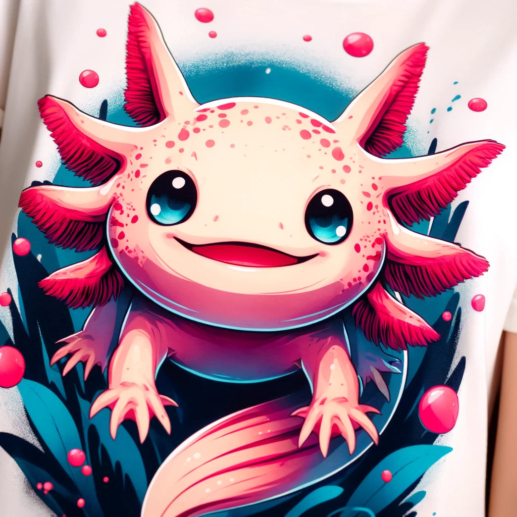 Collier Pendentif Axolotl Mignon - Alliage Avec Cristaux - Chaîne 50cm - Cadeau Tendance Pour Ados - 9