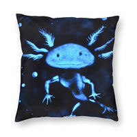 Housse de coussin Axolotl bleu