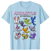 Tee-Shirt Axolotl du Monde S au 5XL