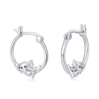 Boucle d'oreille créole axolotl