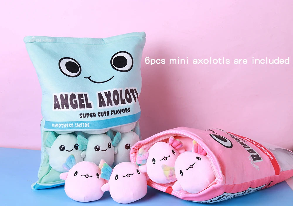 Peluche géante Cookies Puffs Axolotl