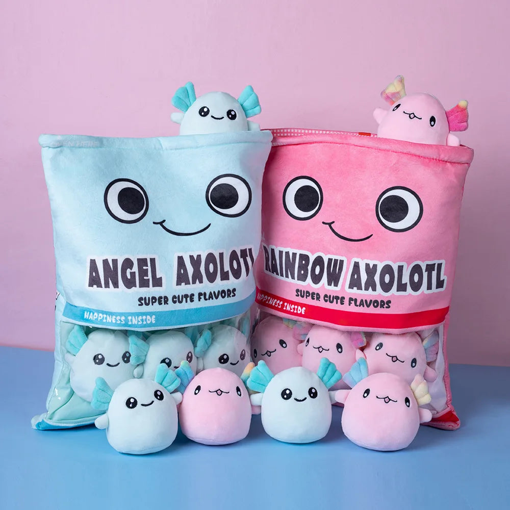 Peluche géante Cookies Puffs Axolotl