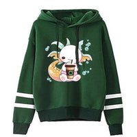 Sweat à capuche vert Axolotl S au 4 XL