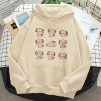 Sweat à capuche Axolotl emoji XS au XXL