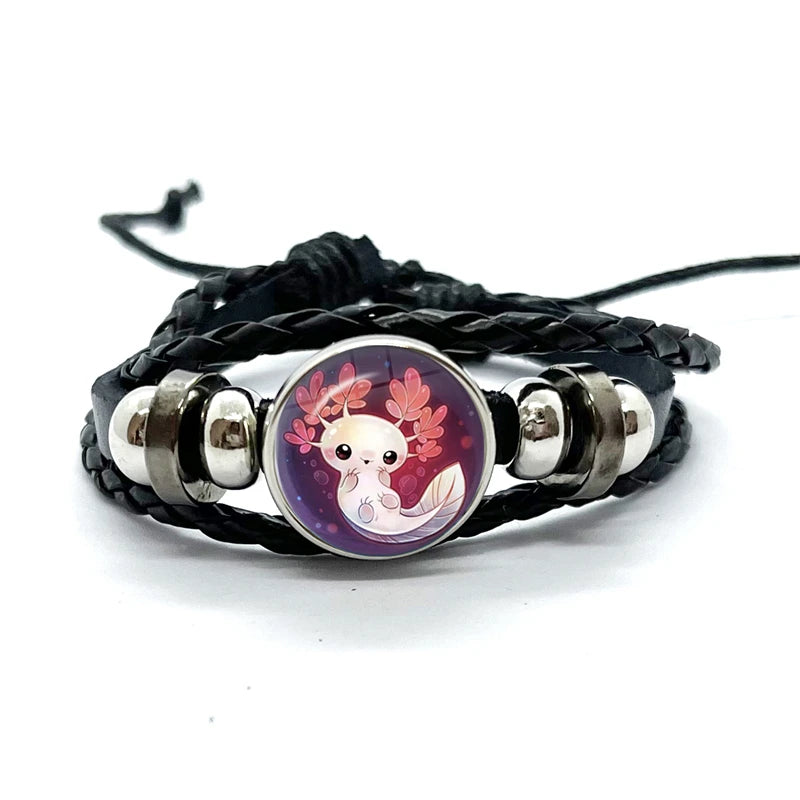 Bracelet Axolotl en cuir