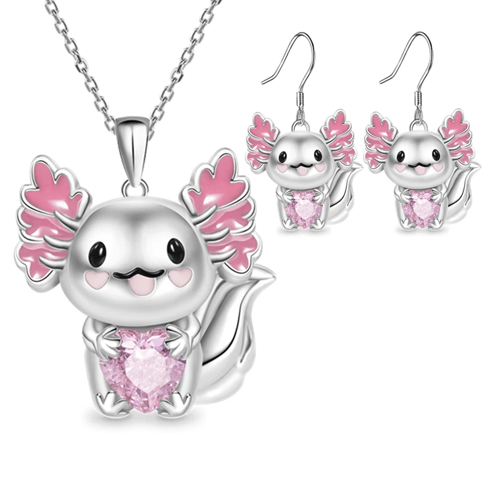 Parure bijoux fantaisie Axolotl