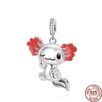 Charme pandora en argent axolotl