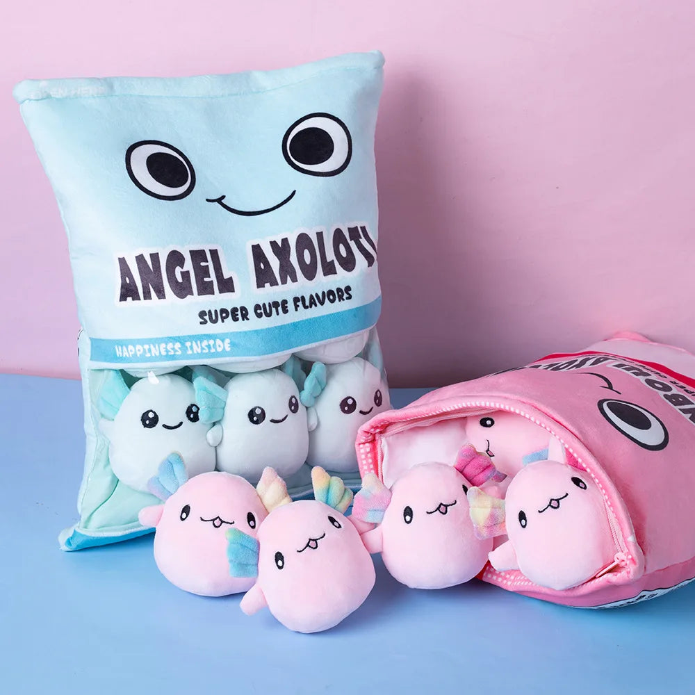 Peluche géante Cookies Puffs Axolotl