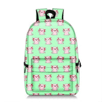 Sac à dos scolaire vert Axolotl