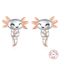 Boucle d'oreille Axolotl Argenté